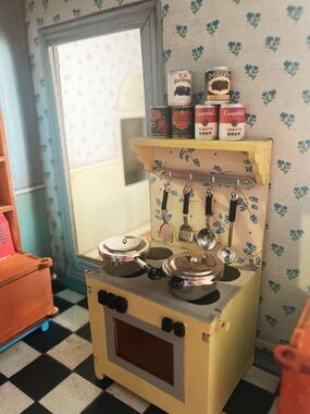 Mayberry Street Miniatures Hanging Kitchen Utensils – Silver & Black